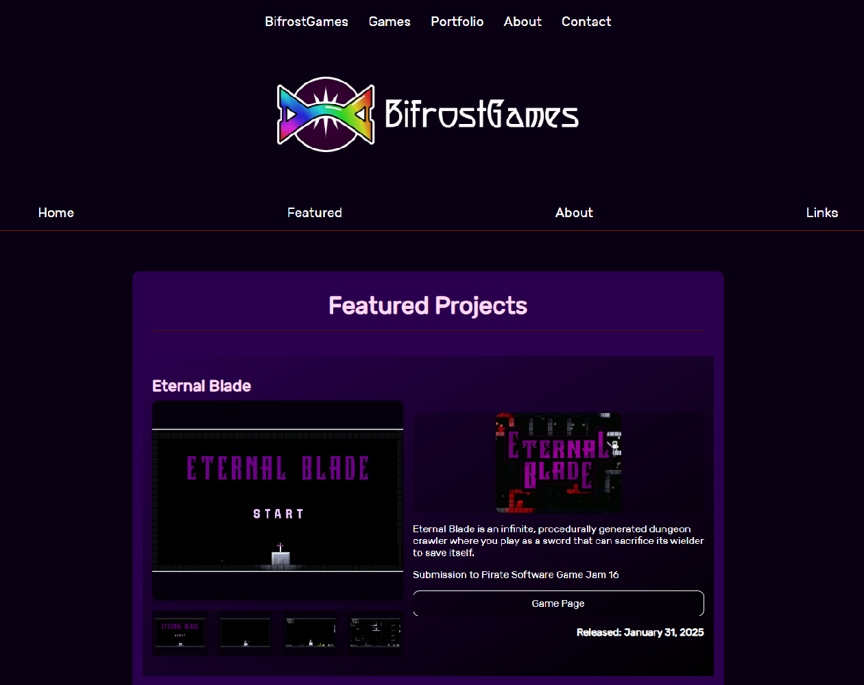 BifrostGames Website cover art